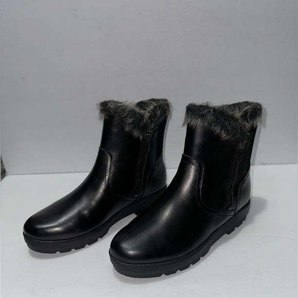 Easy Spirit Adabelle Booties Womens 7m Black Leather Water Resistant - Picture 4 of 6